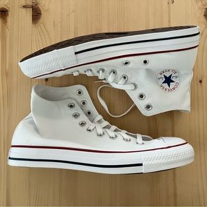 Brand New White Hightop Converse (Wide)